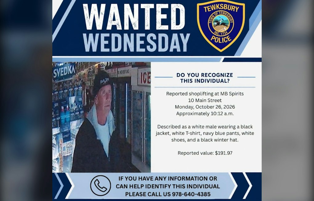 Tewksbury Police Seek Help Identifying MB Spirits Shoplifting Suspect