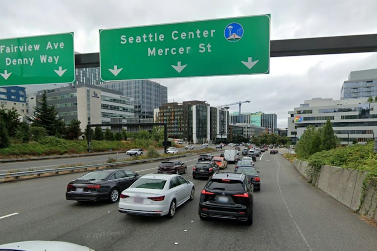 Three-Car Rollover Snarls Northbound I-5 Near Mercer Street, One Hurt