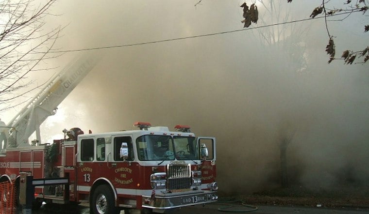 Two-Alarm Fire Erupts Near South Carolina Line in South Charlotte