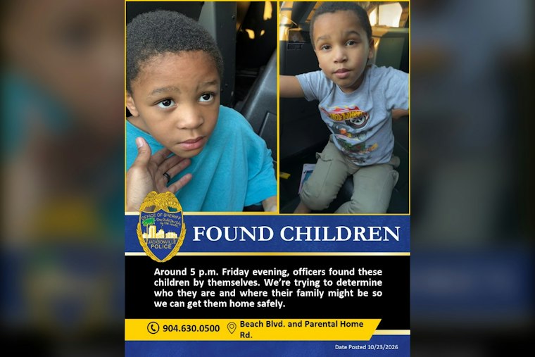Two Young Children Found Alone Near Beach Boulevard, JSO Says They're Identified