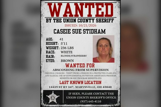 Union County Sheriff's Office Wanted Notice