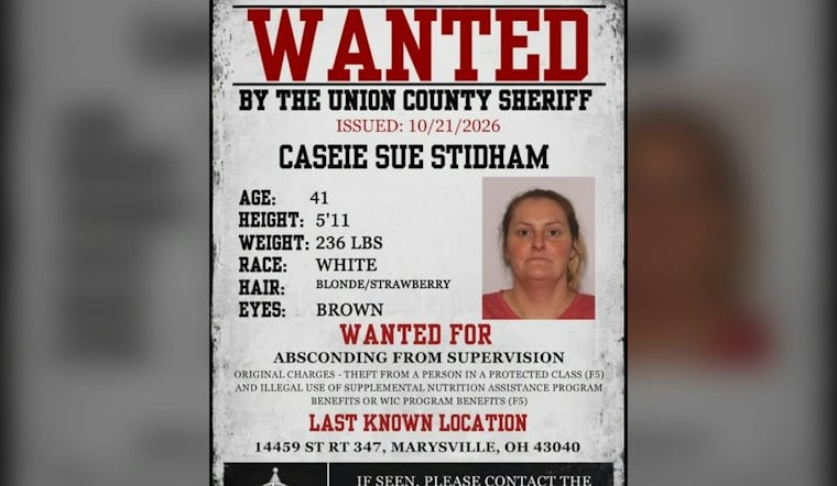 Union County Sheriff's Office Wanted Notice