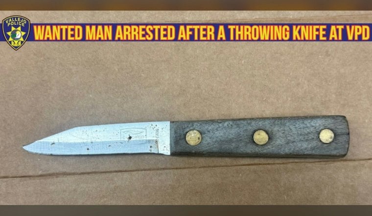 Vallejo Officers Arrest Man Who Hurled Knife at Patrol Car, Spat on Them