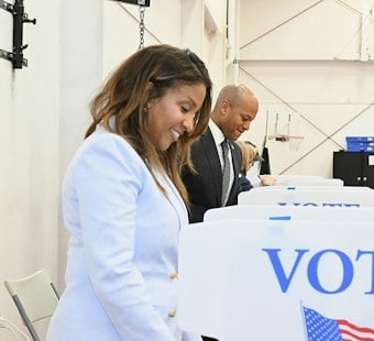 Wes Moore Votes Early In Annapolis As Maryland Shatters Turnout Record