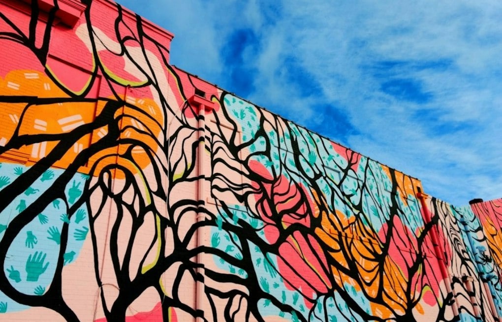 Whitehall Shopping Center Gets 3,800-Square-Foot Mural Honoring the Community
