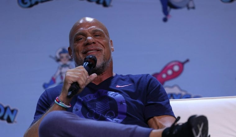 WWE Legend Kurt Angle Brings Olympic Gold and Body Slams to Livonia Toy Shop