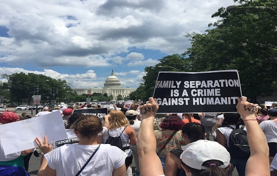 Ocean Beach Crowd Spells Out 'Abolish' In Dramatic Anti-ICE Sand Protest