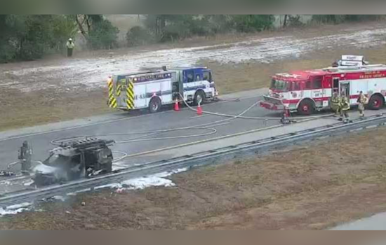 All Lanes on I-4 Eastbound in DeLand Blocked Due to Vehicle Fire, Causing Major Delays