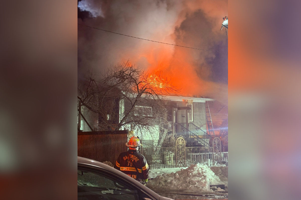Baltimore Firefighters Battle Two-Alarm Blaze in Freezing Temperatures, One Hospitalized