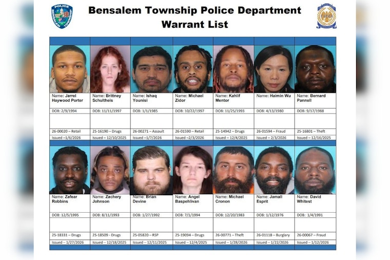 Bensalem Police Engage Community with Weekly Social Media Updates on Active Warrants