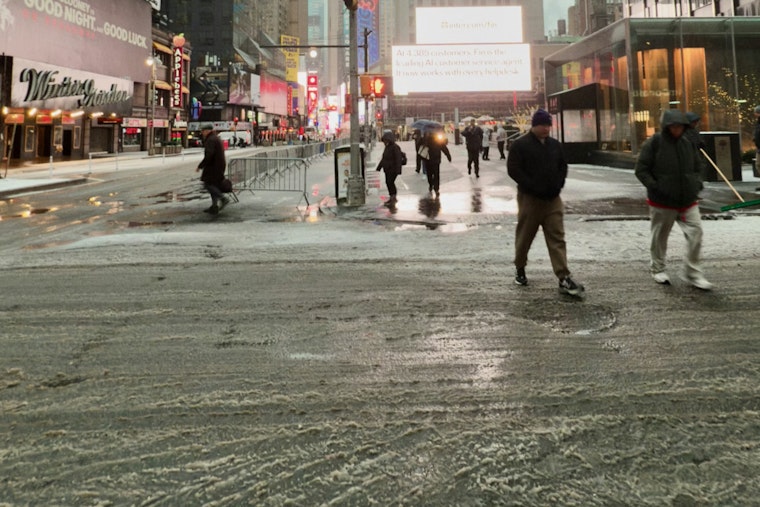 Black Ice Turns New York City’s Morning Rush Into A Slip-And-Slide