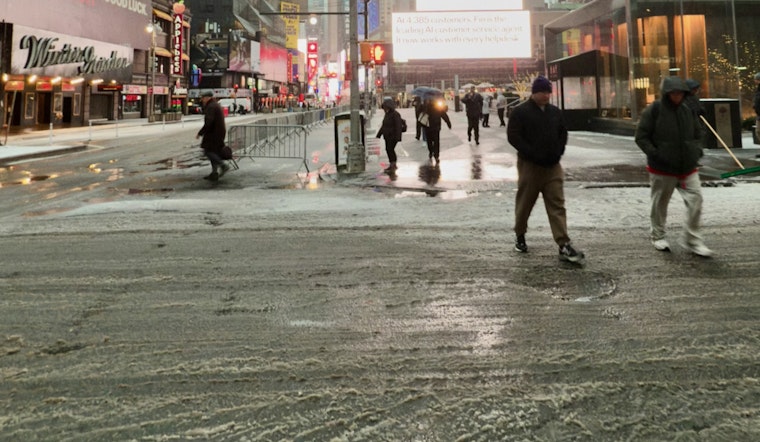 Black Ice Turns New York City’s Morning Rush Into A Slip-And-Slide
