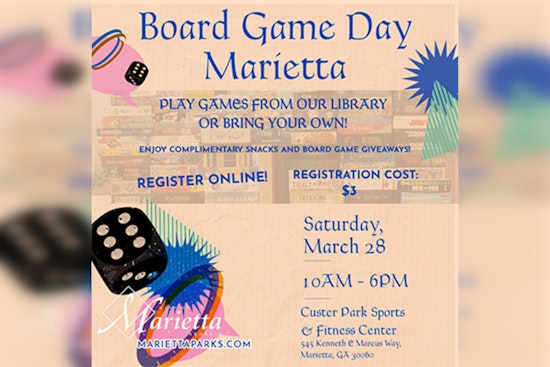 Board Game Bonanza Returns to Marietta at Custer Park on March 28