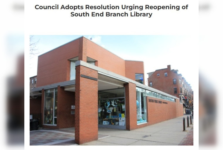 Boston City Council Pushes for Swift Reopening of South End Library, Honors Local Advocate Marleen Nienhuis