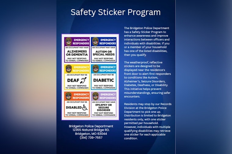 Bridgeton Police Launch Safety Sticker Program to Aid Disabled Individuals During Police Encounters