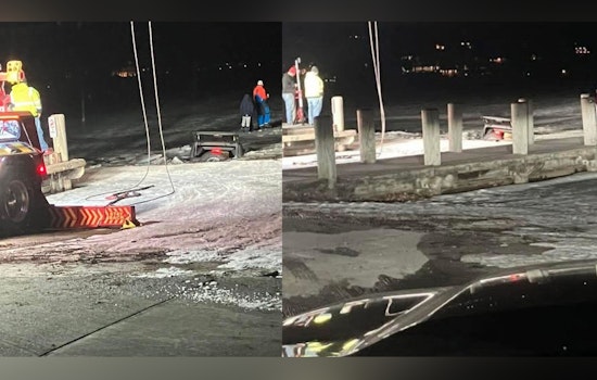 Bronco Bites It As Shoreline Ice Gives Way On Pewaukee Lake, Muskego Cops Warn