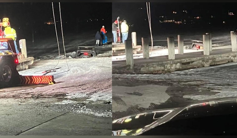 Bronco Bites It As Shoreline Ice Gives Way On Pewaukee Lake, Muskego Cops Warn