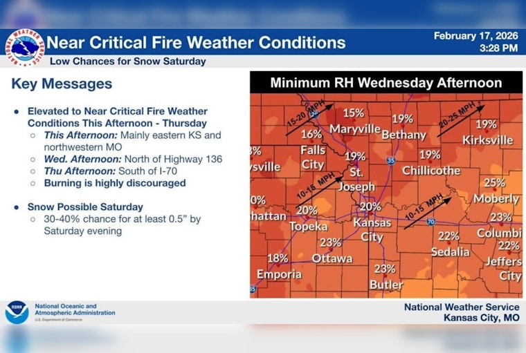 Brookfield Fire Department Issues Urgent No-Burn Alert Amid Near-Critical Fire Conditions in Linn County