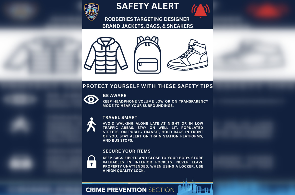 NYPD 70th Precinct Warns Of Designer-Item Robberies