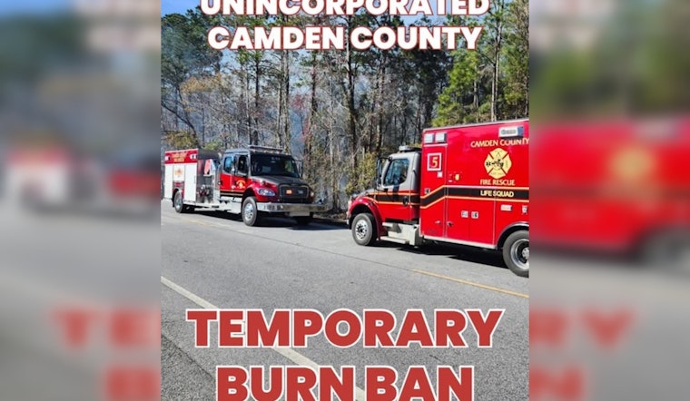 Camden County Imposes Temporary Burn Ban Amid Increased Wildfire Risks