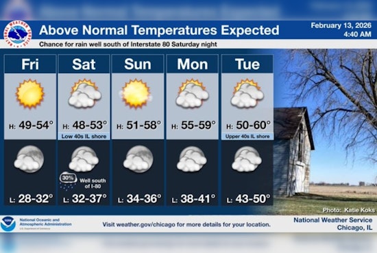 Chicago Wakes to Chill, Warms to Spring Tease by Lunch