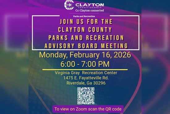 Clayton County Residents Invited to Shape Local Parks at Upcoming Advisory Board Meeting in Riverdale
