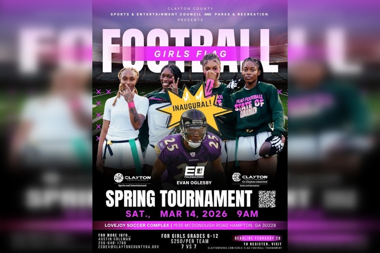 Clayton County to Host Girls Flag Football 7-on-7 Spring Tournament in Hampton