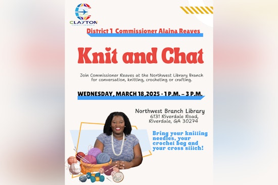 Clayton County's Commissioner Reaves Hosts "Knit & Chat" for Engaged Community Crafting and Conversation in Riverdale