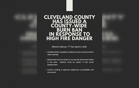Cleveland County Issues Immediate Burn Ban for Norman and Surrounding Areas Until 2026