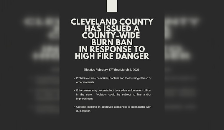 Cleveland County Issues Immediate Burn Ban for Norman and Surrounding Areas Until 2026