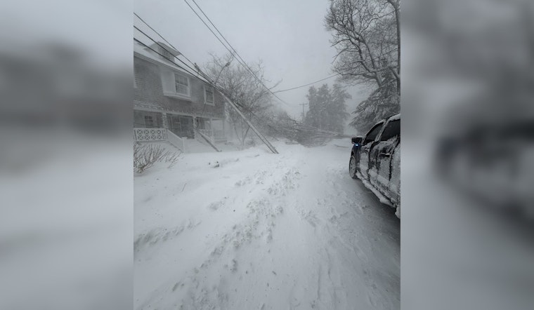 Cohasset Roof Rattled As Blizzard Sends Pole Crashing Onto Home