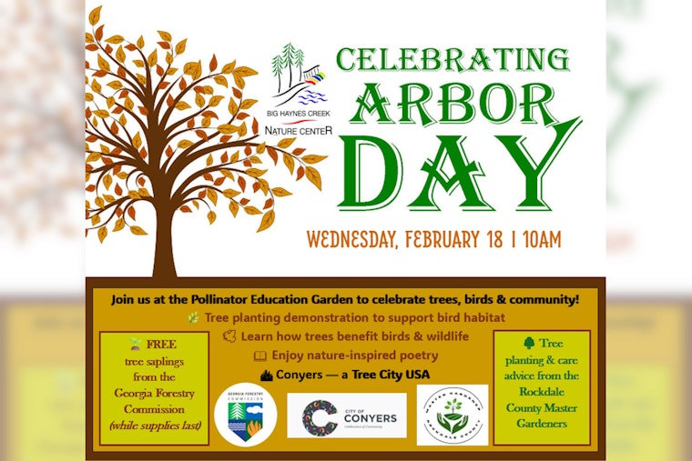 Conyers Hosts Family-Friendly Arbor Day Festivities Featuring Free Saplings and Scavenger Hunt at Big Haynes Creek Nature Center