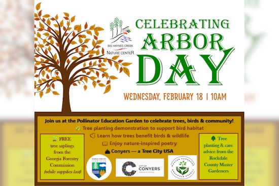 Conyers Hosts Family-Friendly Arbor Day Festivities Featuring Free Saplings and Scavenger Hunt at Big Haynes Creek Nature Center