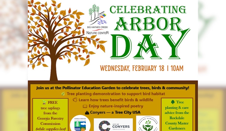Conyers Hosts Family-Friendly Arbor Day Festivities Featuring Free Saplings and Scavenger Hunt at Big Haynes Creek Nature Center