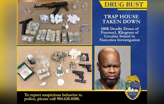 Cops Say Jacksonville Trap House Was Stocked With 100K Fentanyl Doses and a Kilo of Coke