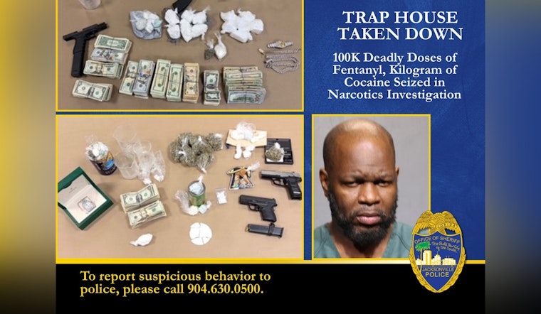 Cops Say Jacksonville Trap House Was Stocked With 100K Fentanyl Doses and a Kilo of Coke