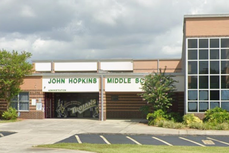 Coyote Crashes John Hopkins Middle Campus, Then Slips Away