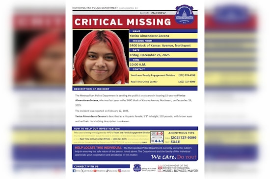 DC Police Seek Public's Help in Locating Missing Teenager Yaniza Almendarez-Zecena