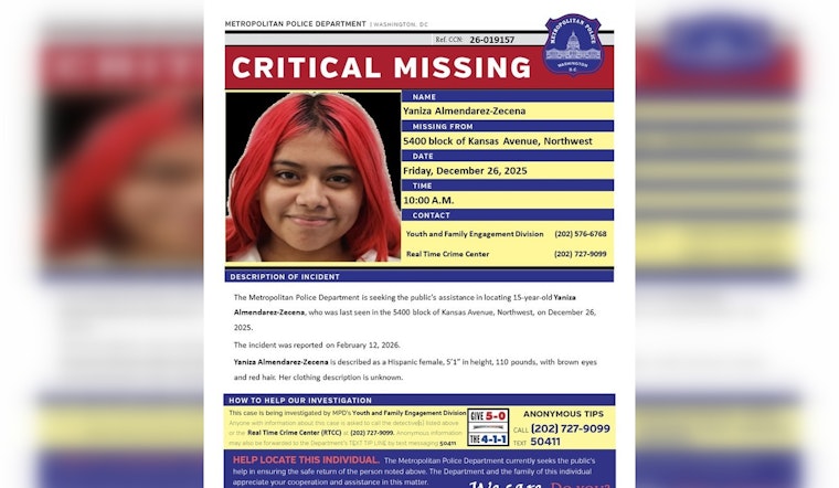 DC Police Seek Public's Help in Locating Missing Teenager Yaniza Almendarez-Zecena