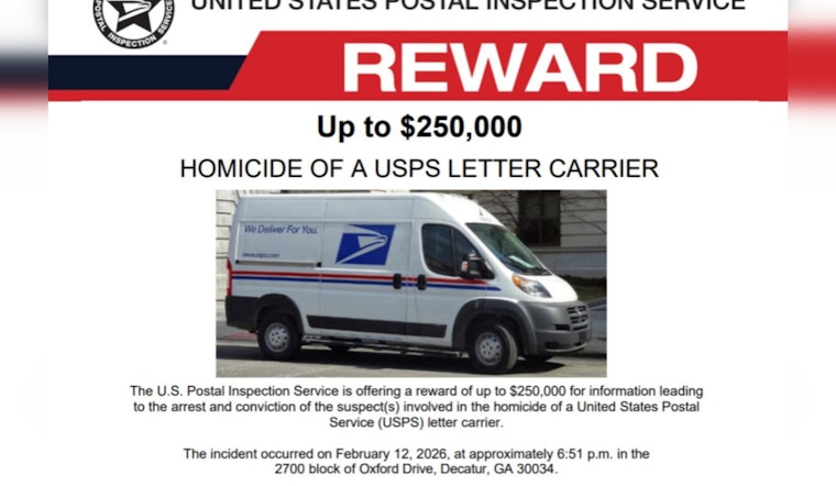$250,000 Reward Offered for Information on Murder of USPS Mail Carrier in Decatur