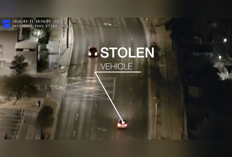Downtown Vegas Drone Hunts Stolen Ride, Guides Cops To Doorstep