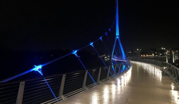 Dublin Link Glows Blue in Solidarity with Feeding Tube Awareness Week