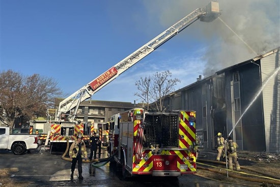 East Austin Apartment Wreck Erupts In Flames, Crews Forced To Stay Back