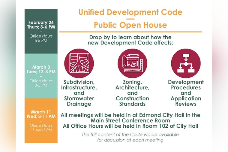 Edmond Invites Residents to Shape City's Future at Open House Events on Unified Development Code
