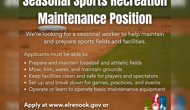 El Reno Launches Seasonal Hiring Drive for Baseball Field and Recreation Facility Maintenance
