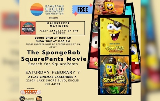 Euclid Welcomes Families to Free Monthly Movie Matinee with "The SpongeBob Squarepants Movie"