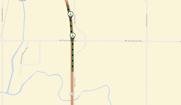 Expect Delays: US-127 Lane Closures Near Territorial Road in Jackson County for Comcast Utility Work This Sunday