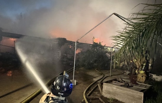 Fallbrook Block Erupts in Blaze Before Fire Crews Lock It Down
