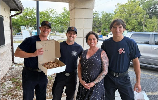 Fernandina Beach Firefighters Sweetly Blame Local Bakery for Irresistible Treats