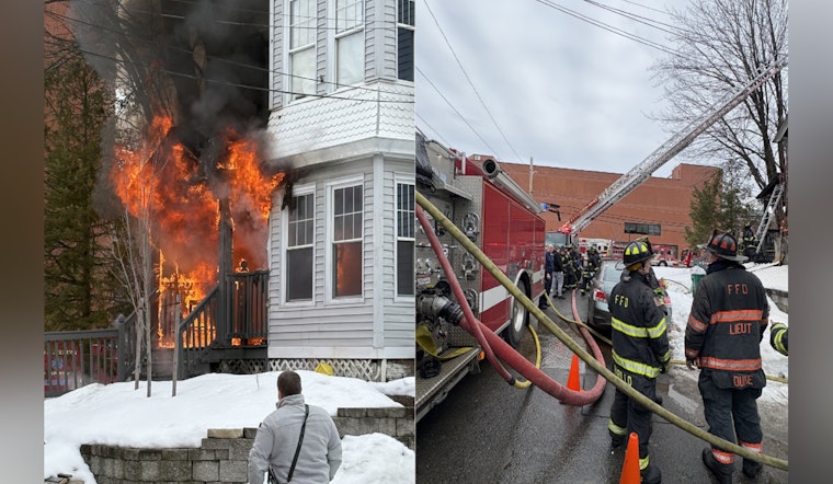 Fitchburg Myrtle Avenue Blaze, Firefighters Pull Man From Second-Floor Window